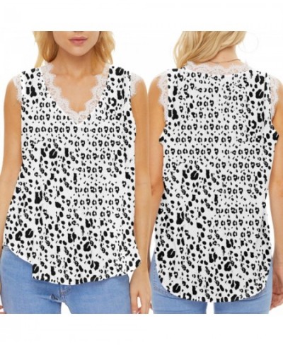 Women's Summer Gradient Sleeveless Lace V Neck Casual Style Tank Top $51.15 - Underwear