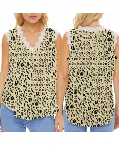 Women's Summer Gradient Sleeveless Lace V Neck Casual Style Tank Top $51.15 - Underwear