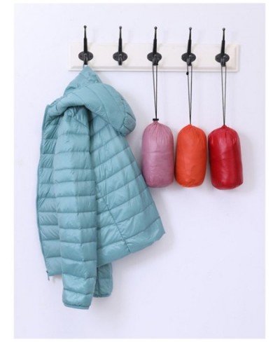 Short Lightweight Women White Duck Down Jacket Zipper Hooded Autumn Winter Warm Coat Outwear $59.73 - Jackets & Coats