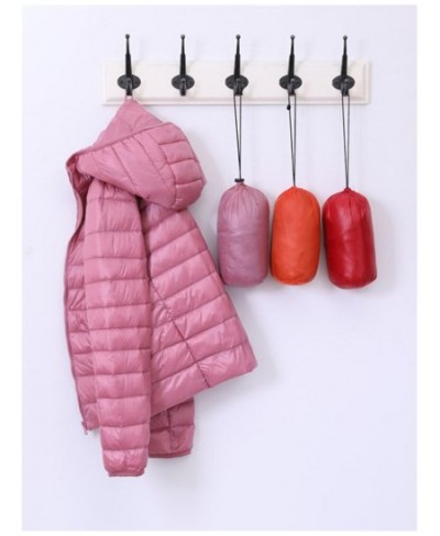 Short Lightweight Women White Duck Down Jacket Zipper Hooded Autumn Winter Warm Coat Outwear $59.73 - Jackets & Coats