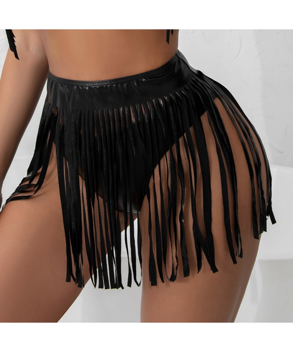 Sexy Clubwear Skirts Women High Waist Tassel Mini Skirts Cover Up Fringe Hot Dance Night Party Skirts Female $14.54 - Skirts