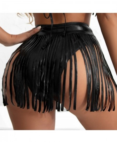 Sexy Clubwear Skirts Women High Waist Tassel Mini Skirts Cover Up Fringe Hot Dance Night Party Skirts Female $14.54 - Skirts