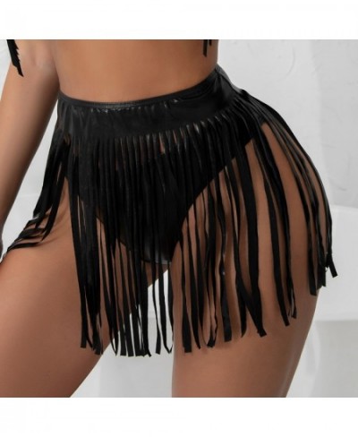 Sexy Clubwear Skirts Women High Waist Tassel Mini Skirts Cover Up Fringe Hot Dance Night Party Skirts Female $14.54 - Skirts