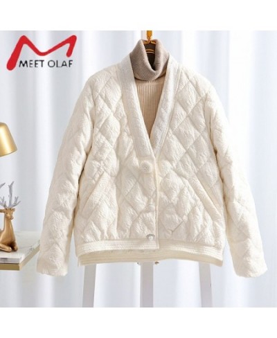 2022 New Winter Coat Women 90%White Duck Down Parka Female Ultra Light V-neck Korean Fashion Puffer Jacket Loose Warm Outwear...