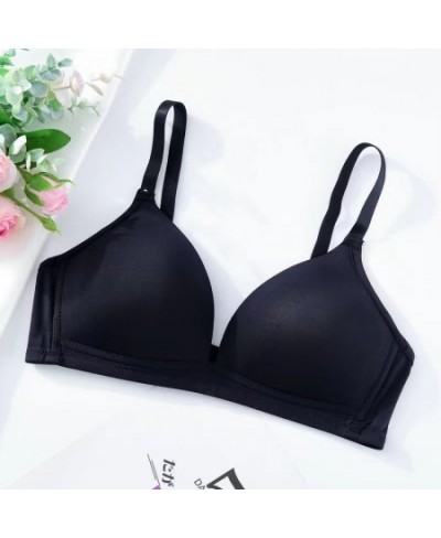 Underwear Women Without Steel Ring Gathered Anti-Sagging Bra Adjustable Student Girl Comfortable Thin Section Seamless Bra $1...