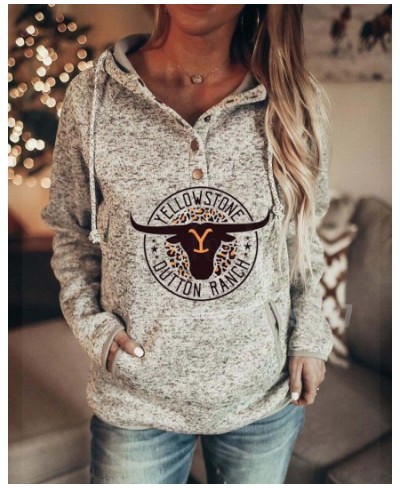 New Women Yellowstone Print Fashion Hoodies Female Sweatshirts Vintage Hooded Streetwear Pocket Tracksuit Y2k Oversized Cloth...