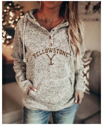 New Women Yellowstone Print Fashion Hoodies Female Sweatshirts Vintage Hooded Streetwear Pocket Tracksuit Y2k Oversized Cloth...