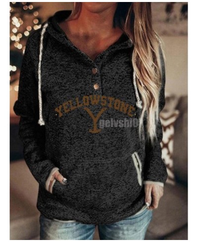 New Women Yellowstone Print Fashion Hoodies Female Sweatshirts Vintage Hooded Streetwear Pocket Tracksuit Y2k Oversized Cloth...