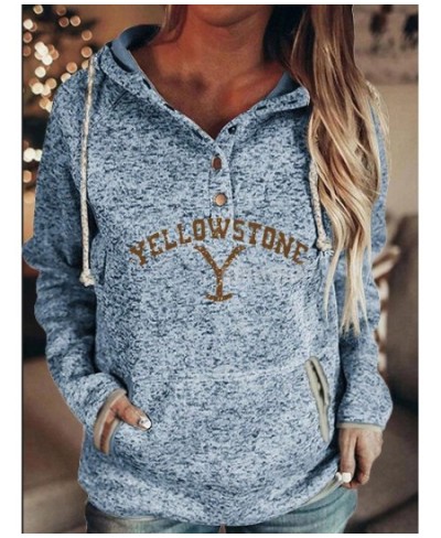 New Women Yellowstone Print Fashion Hoodies Female Sweatshirts Vintage Hooded Streetwear Pocket Tracksuit Y2k Oversized Cloth...