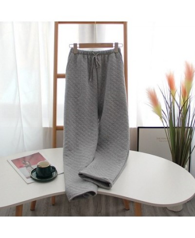 Cotton Air Layer Large Thicken Warm Women's Trousers Winter Flannel Pants For Pajama Bottoms Multiple Styles Couple Lounge We...