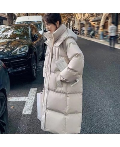 Women's Winter Thicken Long Parkas Coat Jacket 2022 New Female Hooded Zipper Loose Straight Bread Overcoat Quilted Coats $90....