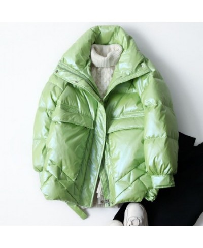 2022 Winter Women's Jacket Bright Casual Loose Coat Warm Female Parka Puffed Candy Colors Warm Snow Down Outerwear YR92 $95.1...