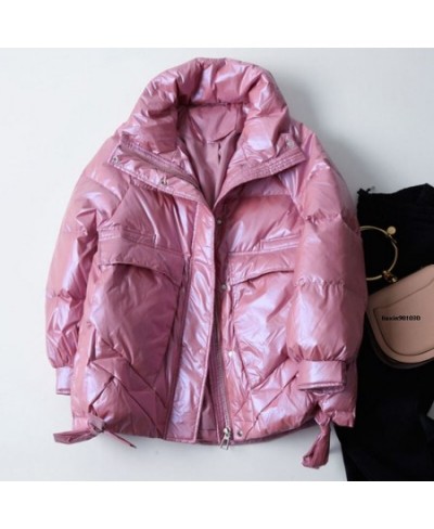 2022 Winter Women's Jacket Bright Casual Loose Coat Warm Female Parka Puffed Candy Colors Warm Snow Down Outerwear YR92 $95.1...