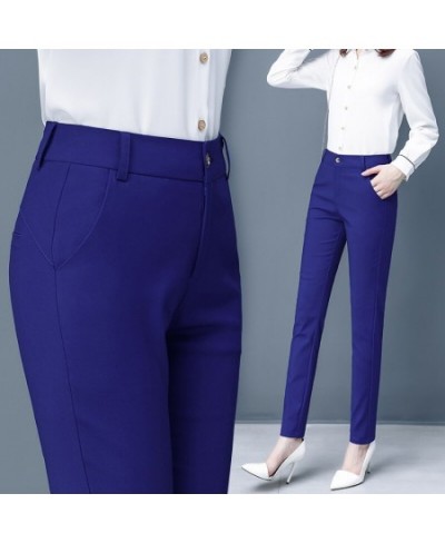 Women's Ol Pencil Ankle-length Pants Oversized 4xl Slim Candy Colors Pantalones Summer Mid Waist 90cm Trousers Suits Spodnie ...