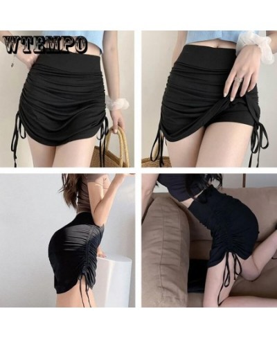 Skirts Female Harajuku 2023 Summer Autumn Period Ladies Thread Side Draw String Elastic Sexy Mini Skirts Womens Chic $28.94 -...