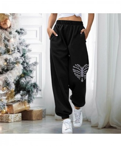 Women Sweatpants Harajuku Cartoon Printed Sports Leisure Wide Leg Pants Drawstring Pants Jogger 2022 Spring Autumn Cargo Pant...