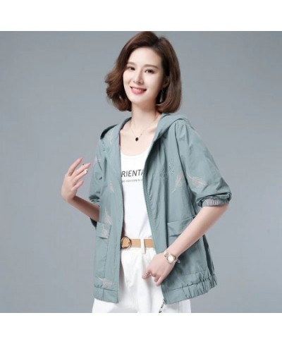 Oversize 3XL Printing Hooded Jackets Women Loose Casual Spring Outerwear Thin Sun-Proof Clothes Summer Mother Basic Chaquetas...