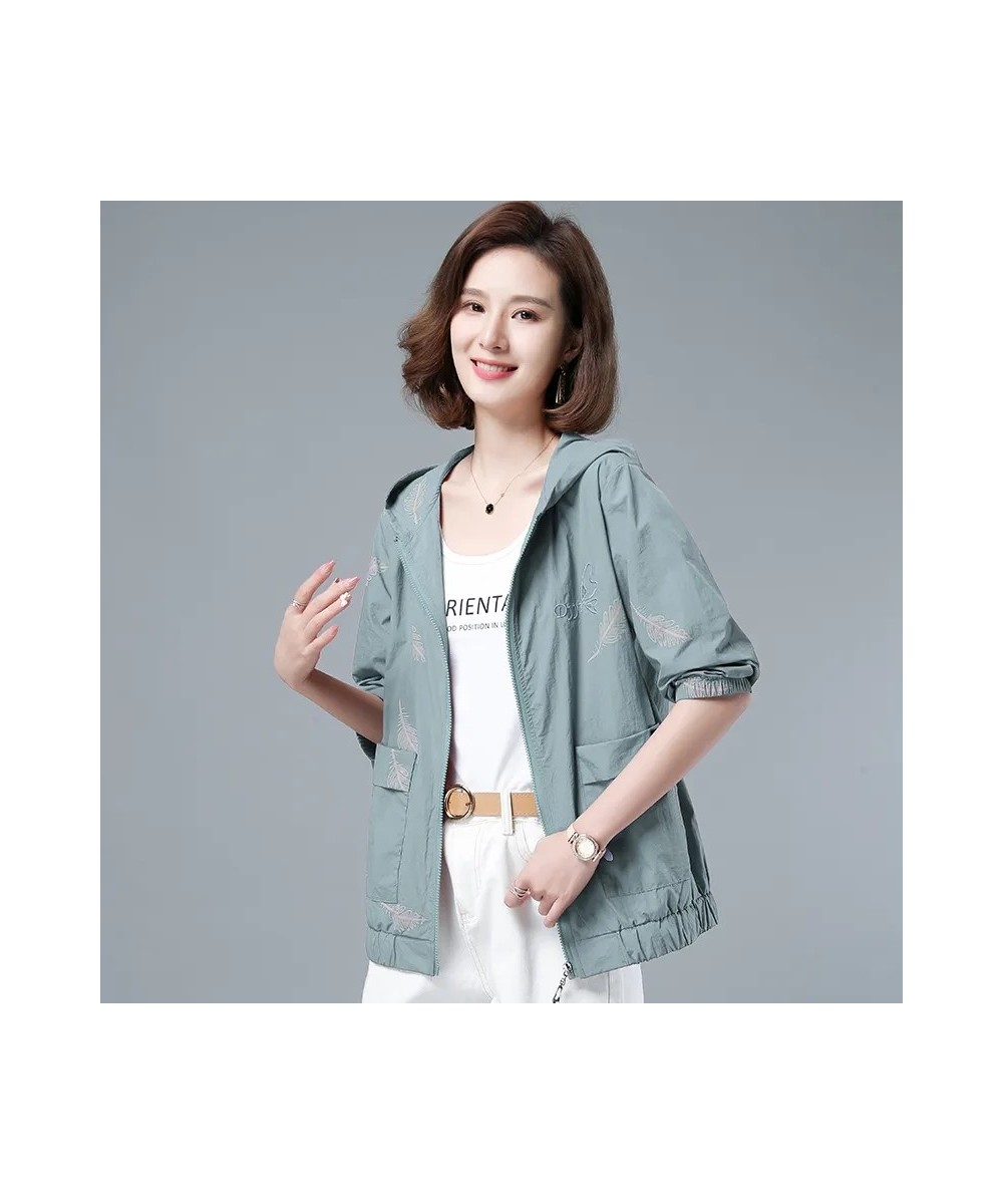 Oversize 3XL Printing Hooded Jackets Women Loose Casual Spring Outerwear Thin Sun-Proof Clothes Summer Mother Basic Chaquetas...