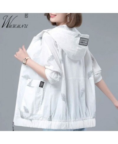 Oversize 3XL Printing Hooded Jackets Women Loose Casual Spring Outerwear Thin Sun-Proof Clothes Summer Mother Basic Chaquetas...