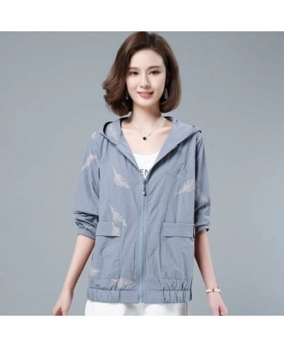 Oversize 3XL Printing Hooded Jackets Women Loose Casual Spring Outerwear Thin Sun-Proof Clothes Summer Mother Basic Chaquetas...