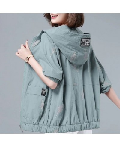 Oversize 3XL Printing Hooded Jackets Women Loose Casual Spring Outerwear Thin Sun-Proof Clothes Summer Mother Basic Chaquetas...