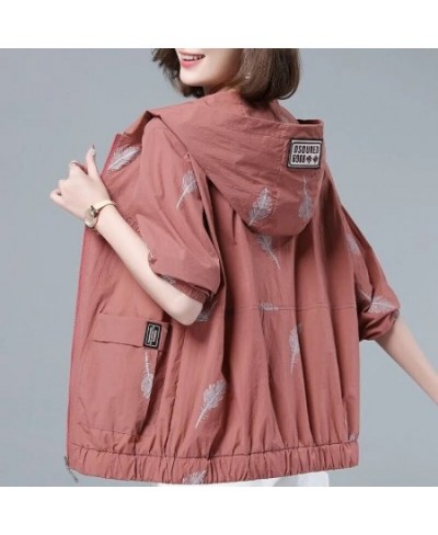 Oversize 3XL Printing Hooded Jackets Women Loose Casual Spring Outerwear Thin Sun-Proof Clothes Summer Mother Basic Chaquetas...