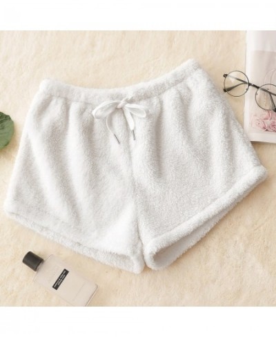 Women Solid Leisure Short Pajamas Sport Casual Velvet Drawstring Summer Ladies Loose Homewear Sleep Short Pantalones corto $2...