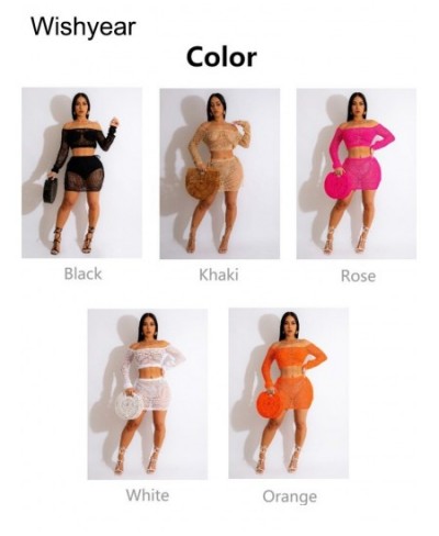 Sexy Cover Up Holow Out Top Mini Skirt Sets Outfits Women Summer Vacation Knit Crochet Two Piece Set Beach Party Suits $40.40...