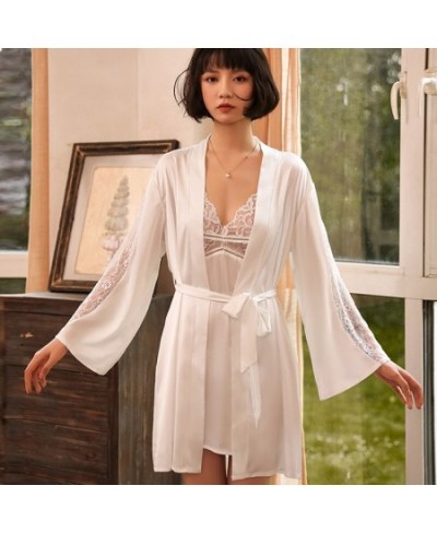 Sexy Robe Sets Sleepwear Women Clothing Night Dress Pajamas Lace Nightgown Vctorian Camisolas Lounge Set Lingerie Sleep Tops ...