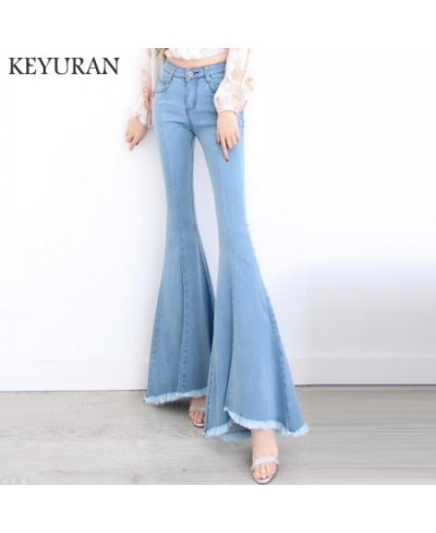 2023 Spring Fashion Women Vintage Tassel High Waist Long Boot Cut Denim Pants Lady Sexy Skinny jeans woman bell bottom jeans ...