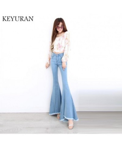 2023 Spring Fashion Women Vintage Tassel High Waist Long Boot Cut Denim Pants Lady Sexy Skinny jeans woman bell bottom jeans ...