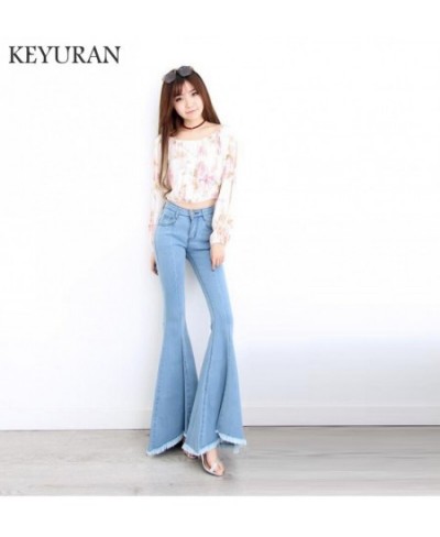 2023 Spring Fashion Women Vintage Tassel High Waist Long Boot Cut Denim Pants Lady Sexy Skinny jeans woman bell bottom jeans ...