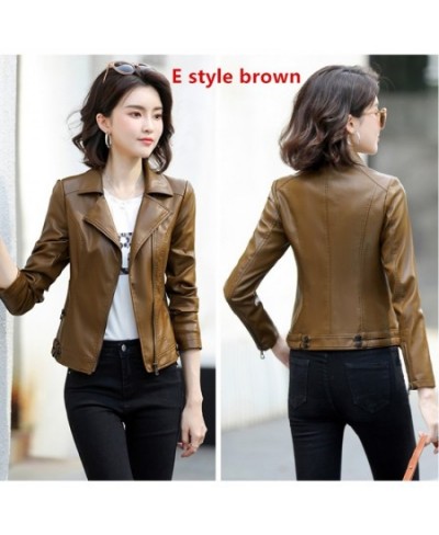 Leather Jacket For Women Jaqueta De Couro Female Coat 2022 Spring Autumn New Fashion Oversize Turn Collar Ladies Outerwear $9...