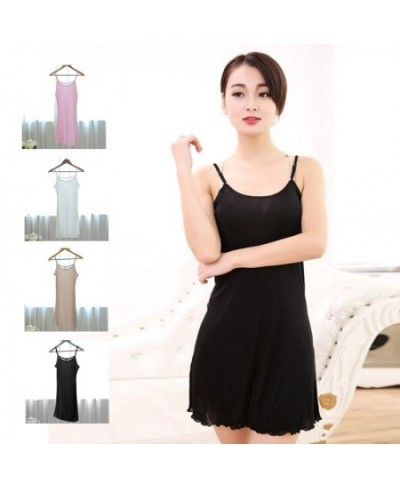 OR-62 Women mulberry silk sleeveless camisole nightdress nightgown petticoat full slips underdress 4 colors. $39.69 - Underwear