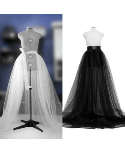 Fashion Women A-line Sheer Tulle Tutu Long Skirt Wedding Party Prom Princess Bandage Mesh Maxi Skirts Black Blue Red White $2...