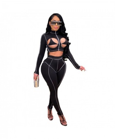 Women Sets Autumn Tracksuits Slim Long Sleeve Skinny Crop Tops+Pants Suit Two Piece Set Night Club Outfits 2 Pcs Streetwear $...