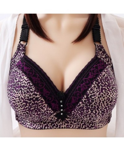 Ms Bra Leopard Sexy Backless With Biamond Printing Large Size Vest Lace The New Underwear With Pad Breathable Girl Movement $...