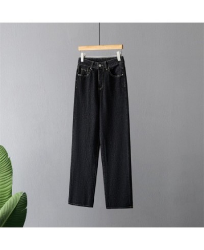 Japanese Fashion Simple High Wasit Straight Pants Vintage Soft Wide Leg Jeans Women 2023 Spring New Casual Denim Pantalon $92...