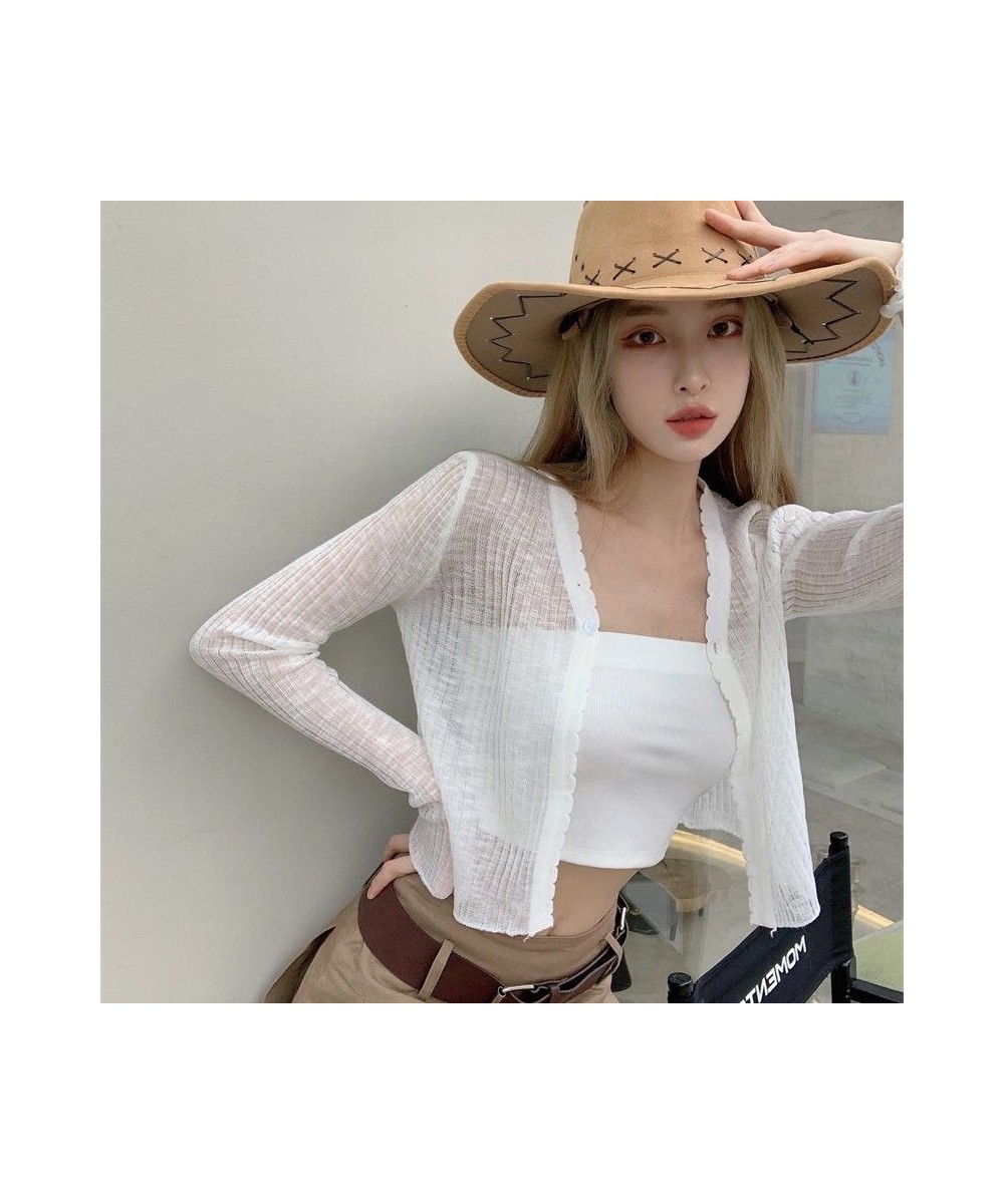 Cardigan Women Summer Sun-proof Minimalist Female Vacation Stylish Fashion Solid Slim Soft Streetwear All-match Thin Chic $22...