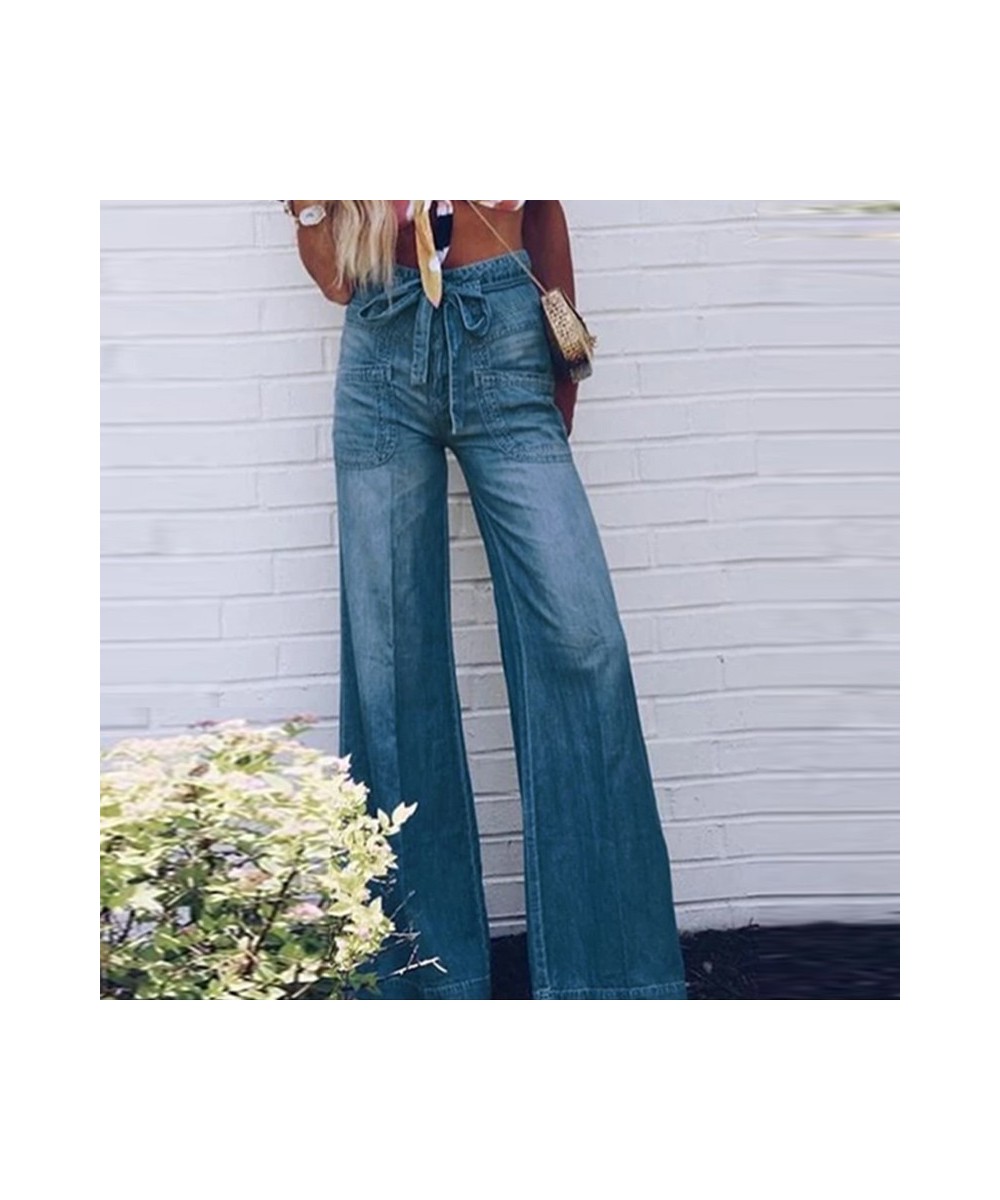 High waist slim jeans 2023 summer new fashion elegant flared pants Street wide leg pants wash sexy women long pants autumn $4...