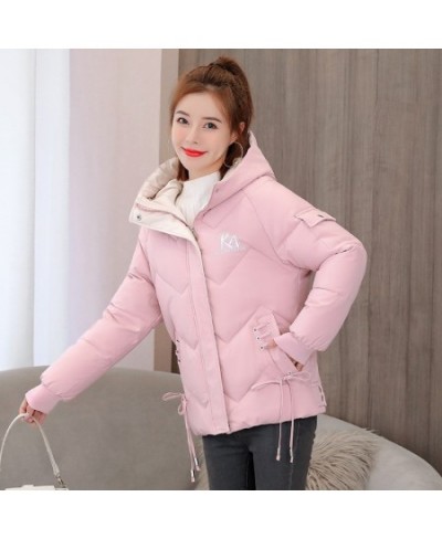 Women's Cotton Padded Parka Outerwear 2023 Parkas Winter Jackets Hooded Thick Warm Coats Fashion Female Letters Print Jacket ...