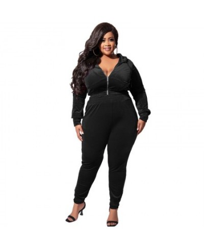 XL-5XL Fall Outfits Sweatsuits For Women Clothing Plus Size Two Piece Sets Casual Sport 2022 Tracksuits Pant Suits $65.34 - P...