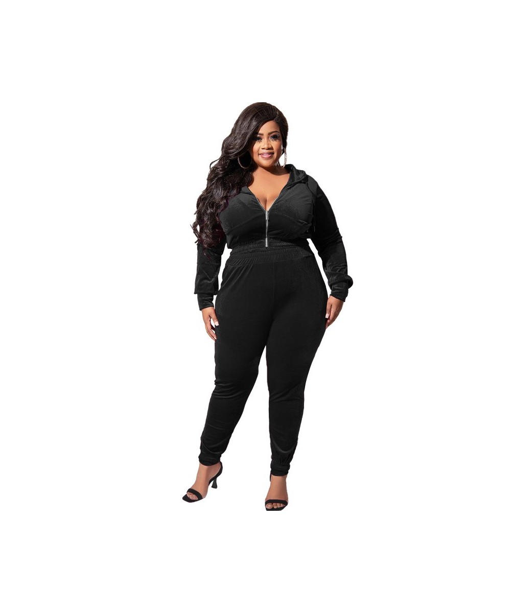 XL-5XL Fall Outfits Sweatsuits For Women Clothing Plus Size Two Piece Sets Casual Sport 2022 Tracksuits Pant Suits $65.34 - P...