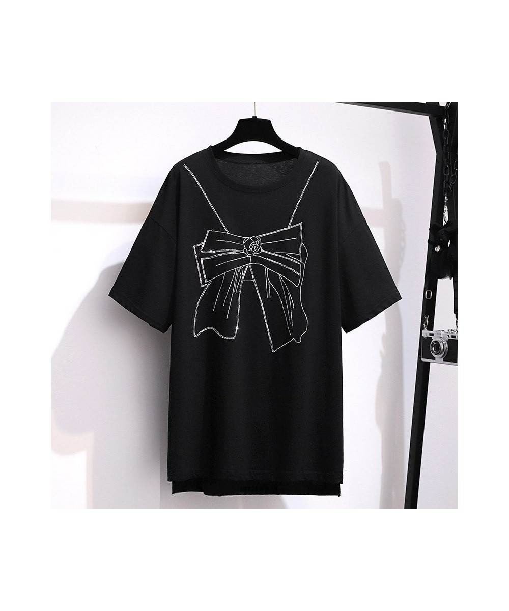 Plus Size 7XL 150kg 180KG Summer Cotton T Shirt Women Short Sleeve Black White Womens Tops Tee Shirt Women Large Korean T-Shi...