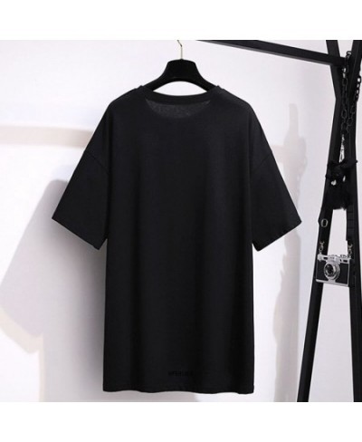 Plus Size 7XL 150kg 180KG Summer Cotton T Shirt Women Short Sleeve Black White Womens Tops Tee Shirt Women Large Korean T-Shi...