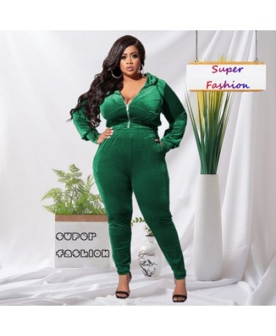 XL-5XL Fall Outfits Sweatsuits For Women Clothing Plus Size Two Piece Sets Casual Sport 2022 Tracksuits Pant Suits $65.34 - P...