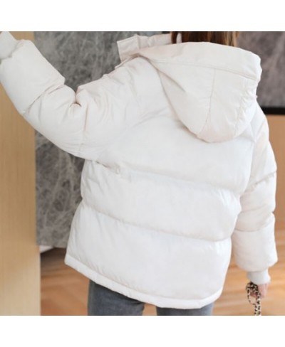 2023 Winter Women's Hooded Zipper Loose Down Jacket Women's Solid Color Short Thick Padded Jacket New $61.50 - Jackets & Coats