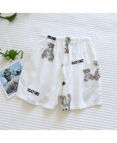 Women Shorts Cotton Yarn Pajama Pants Summer Casual Drawstring Breathable Loose Sleeping Pants For Girls Soft Cool Shorts M-X...