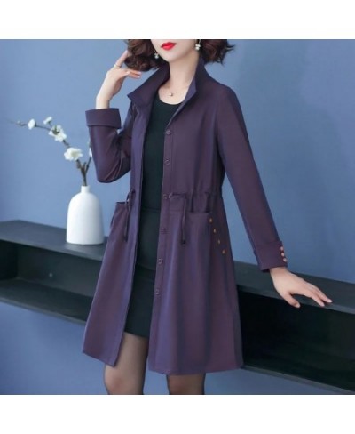 Trench Coat Women's Jacket 2023 Spring Autumn New Windbreaker Female Casual Long Hooded Casual Loose Overcoat Outerwear $48.8...