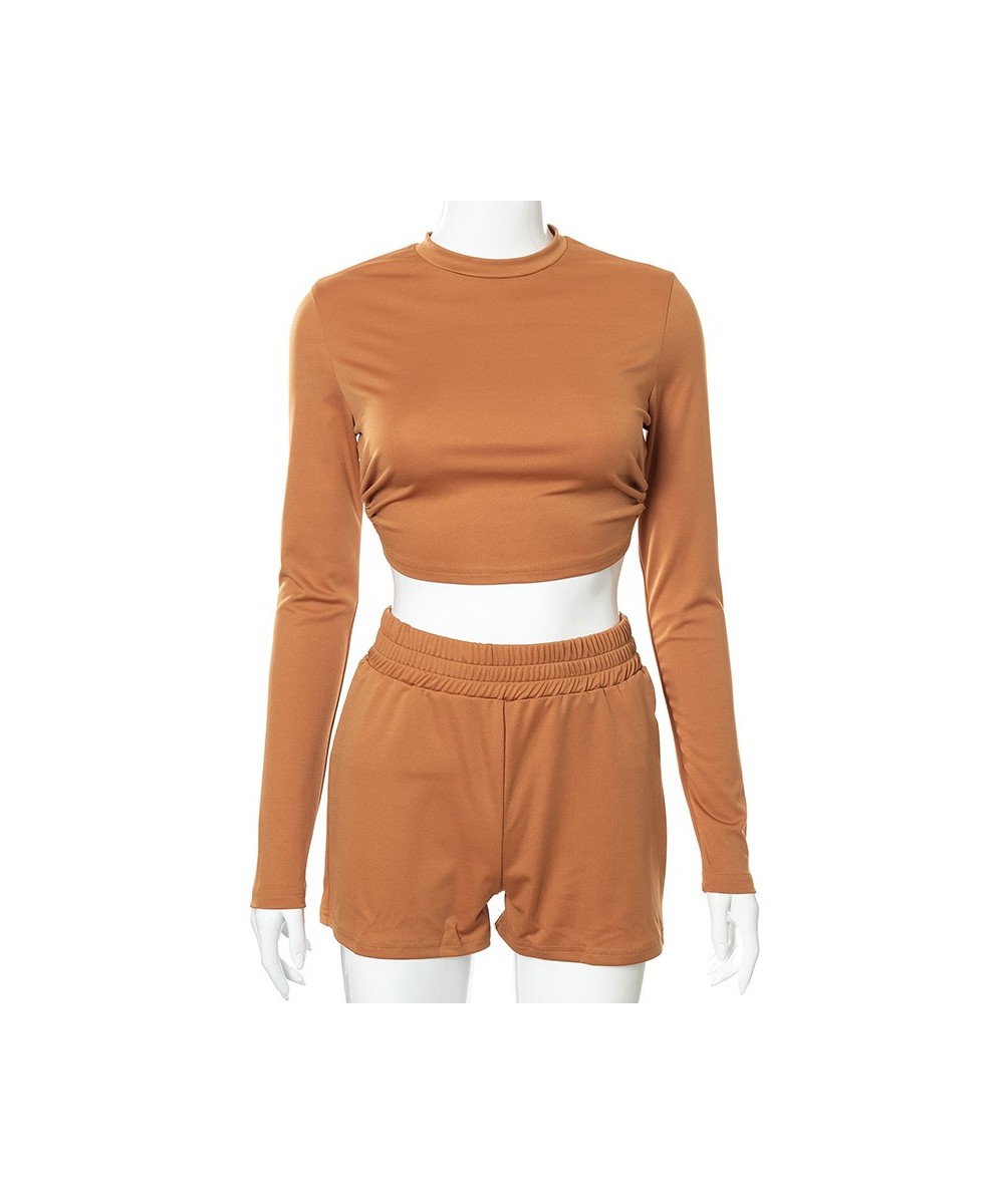 Sexy Backless Bandage Cropped Shirt Matching Set Fashion Fitness Sporty Two Piece Set Suits Women Co-ord Sets Tracksuit $30.5...